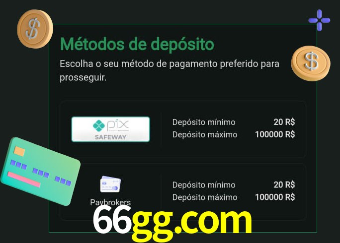 O cassino 66gg.com oferece uma grande variedade de métodos de pagamento